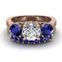 Three Stones Diamond Braches Bridal Set - Donna No. 62