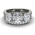 Three Stones Diamond Braches Bridal Set - Donna No. 3