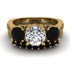 Three Stones Diamond Braches Bridal Set - Donna No. 31
