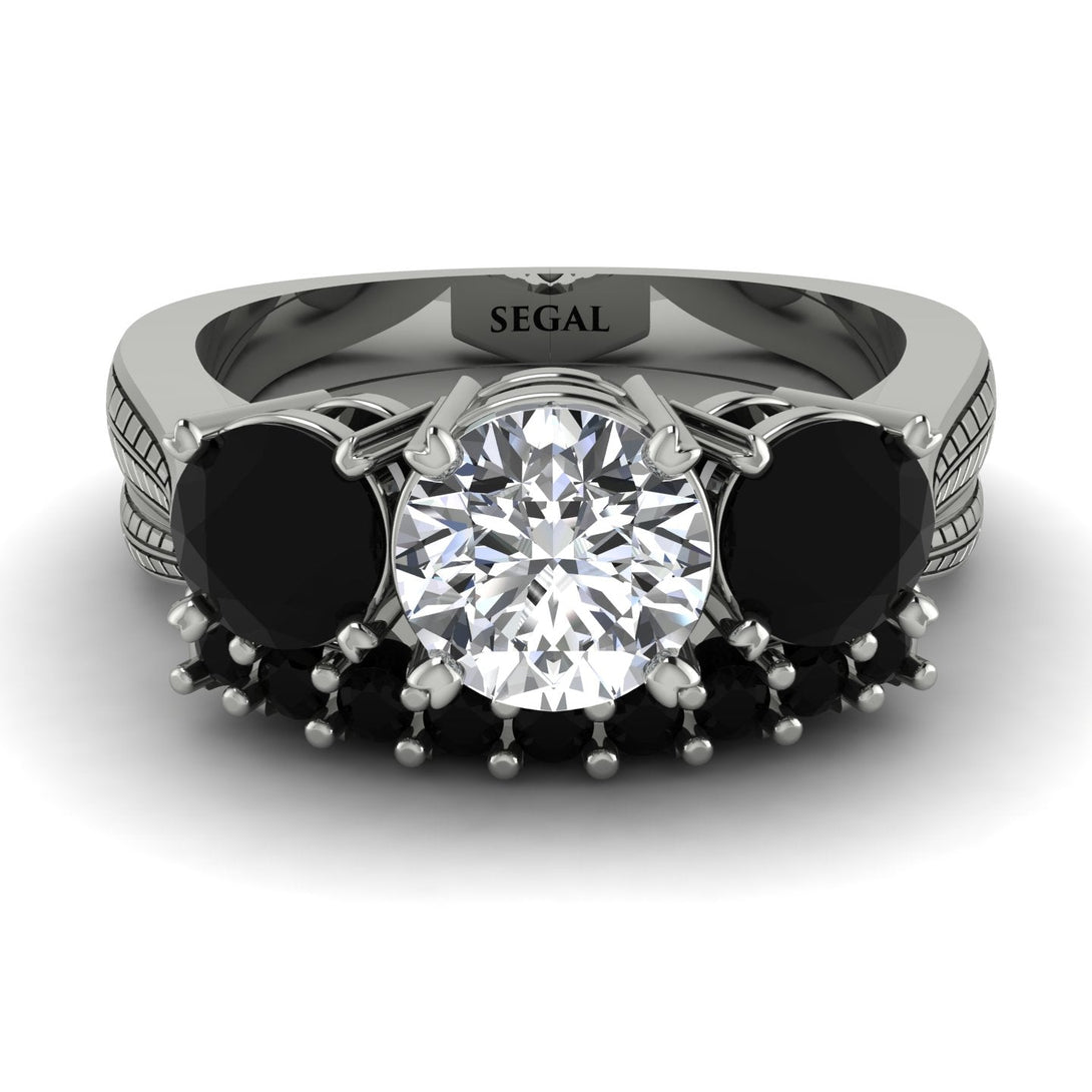 Three Stones Diamond Braches Bridal Set - Donna No. 33