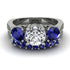 Three Stones Diamond Braches Bridal Set - Donna No. 63