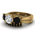 Three Stones Diamond Braches Bridal Set - Donna No. 31