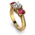 Three Stones Diamond Braches Ring - Donna No. 46 image 1
