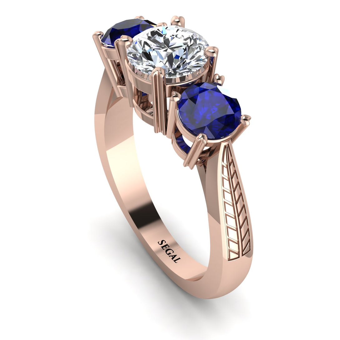 Three Stones Diamond Braches Ring - Donna No. 62