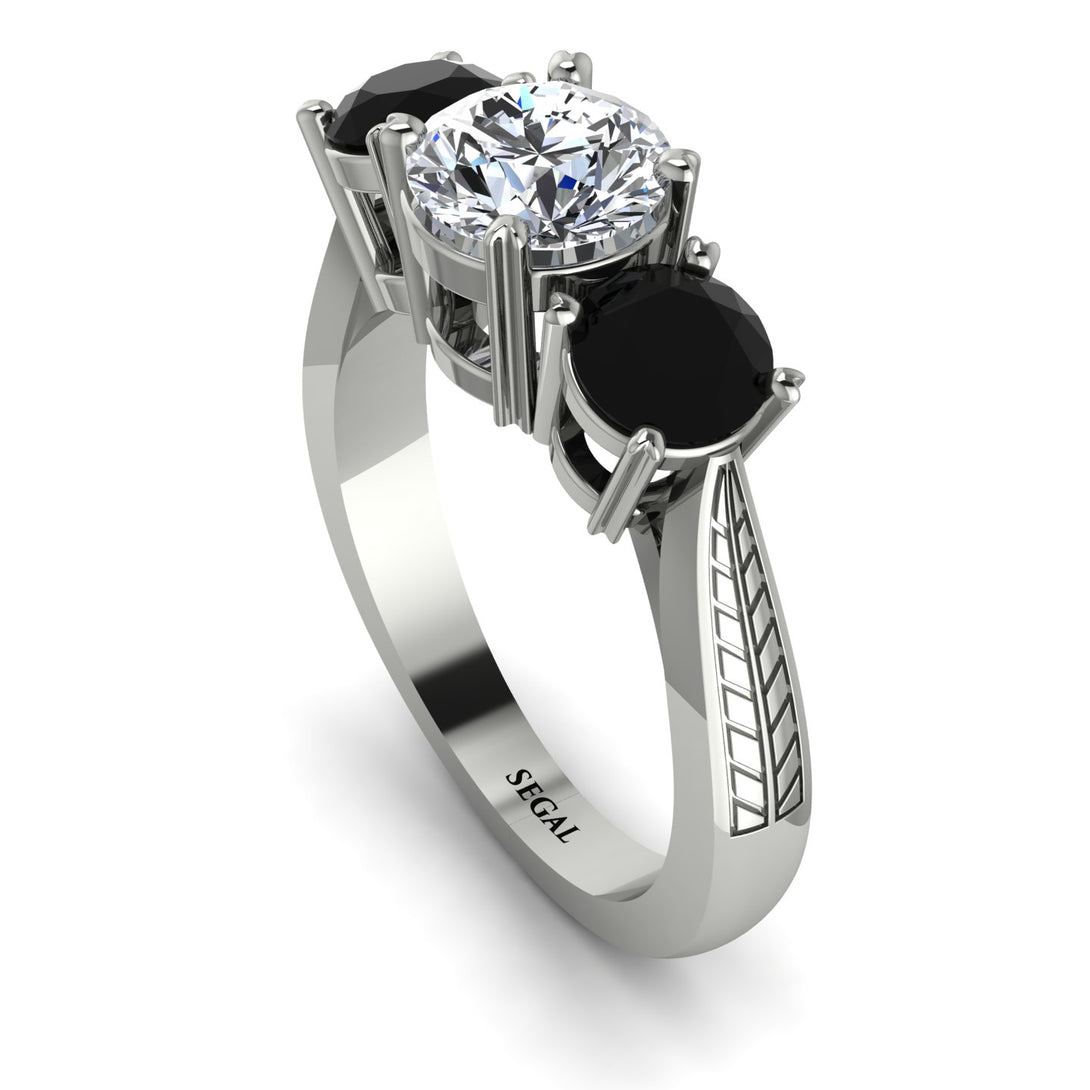 Three Stones Diamond Braches Ring - Donna No. 33