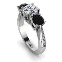 Three Stones Diamond Braches Ring - Donna No. 33 image 1