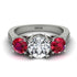 Three Stones Diamond Braches Ring - Donna No. 48 image 2