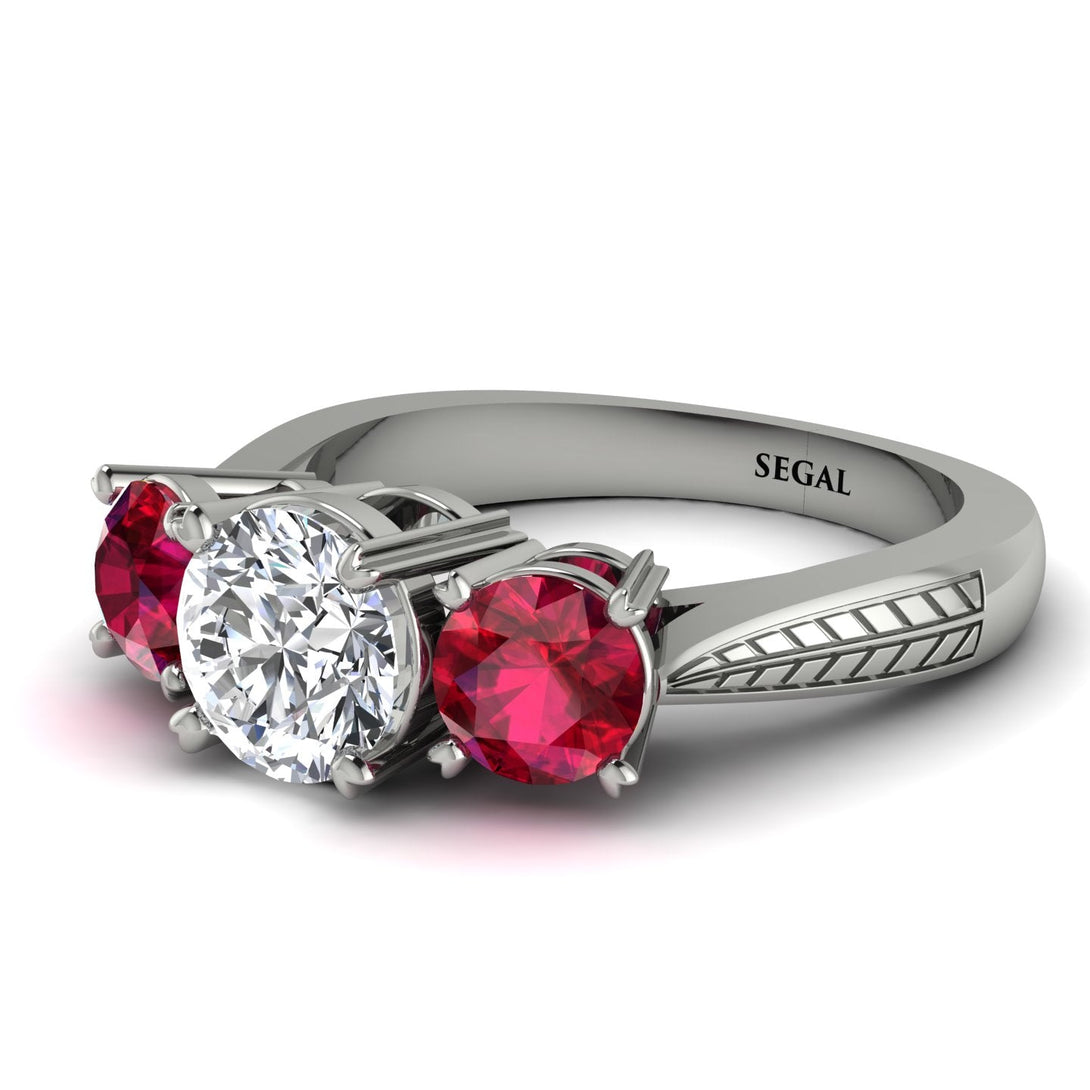 Three Stones Diamond Braches Ring - Donna No. 48