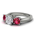 Three Stones Diamond Braches Ring - Donna No. 48 image 3