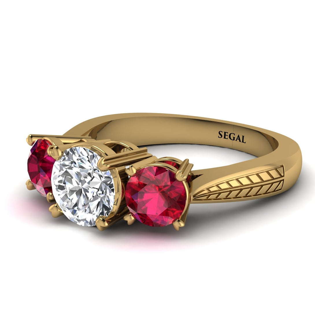 Three Stones Diamond Braches Ring - Donna No. 46