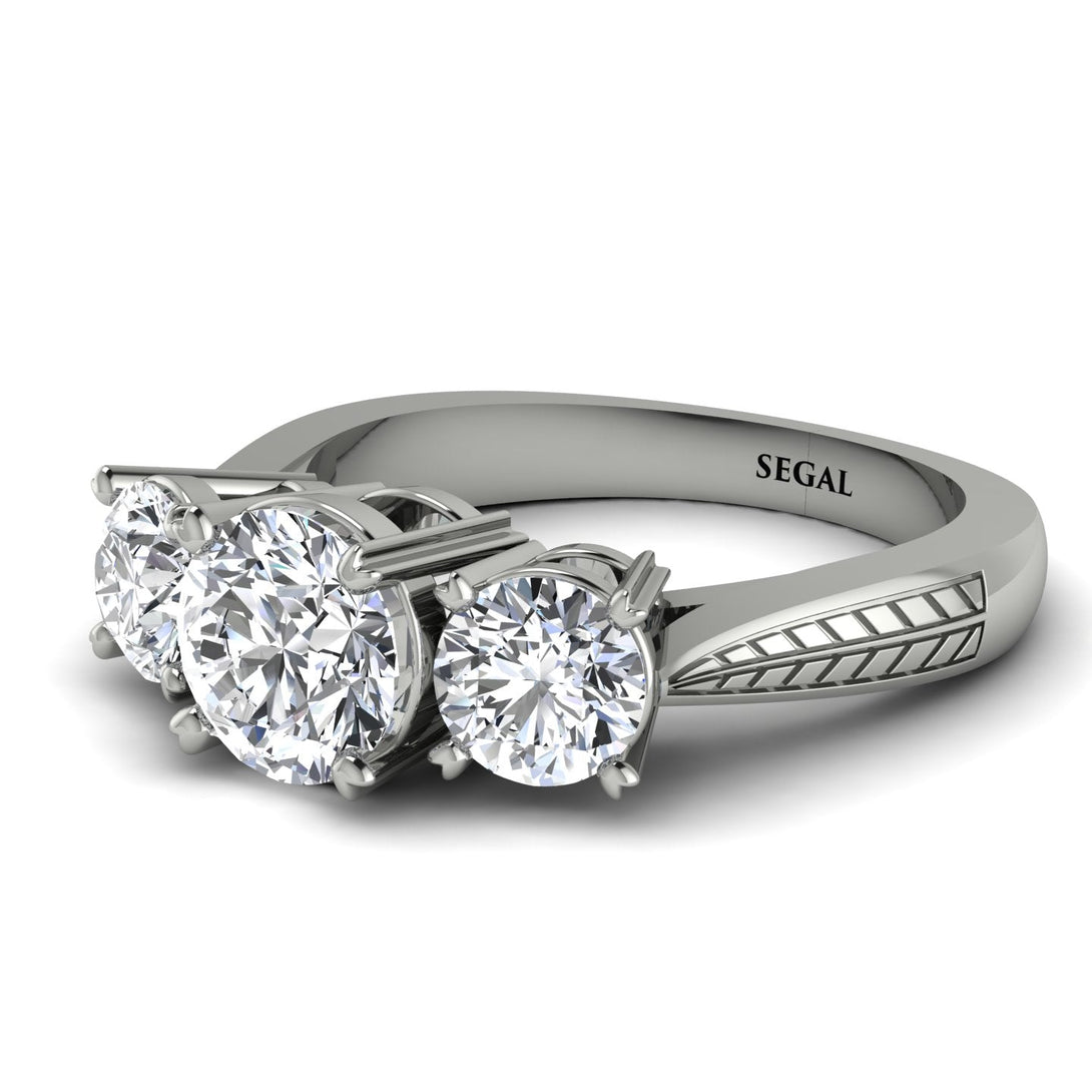 Three Stones Diamond Braches Ring - Donna No. 3