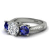 Three Stones Diamond Braches Ring - Donna No. 63