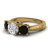 Three Stones Diamond Braches Ring - Donna No. 31 image 3
