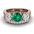 Three Stones Emerald Braches Bridal Set - Donna No. 5 image 2