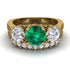 Three Stones Emerald Braches Bridal Set - Donna No. 4 image 2