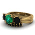 Three Stones Emerald Braches Bridal Set - Donna No. 34 image 3