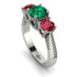 Three Stones Emerald Braches Ring - Donna No. 51 image 1