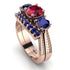 Three Stones Ruby Braches Bridal Set - Donna No. 71 image 1