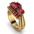 Three Stones Ruby Braches Bridal Set - Donna No. 55 image 1
