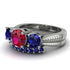 Three Stones Ruby Braches Bridal Set - Donna No. 72 image 3