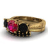 Three Stones Ruby Braches Bridal Set - Donna No. 40 image 3
