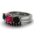Three Stones Ruby Braches Bridal Set - Donna No. 42 image 3