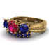 Three Stones Ruby Braches Bridal Set - Donna No. 70 image 3