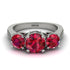 Three Stones Ruby Braches Ring - Donna No. 57