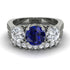 Three Stones Sapphire Braches Bridal Set - Donna No. 15 image 2
