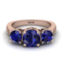 Three Stones Sapphire Braches Ring - Donna No. 74 image 2