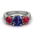 Three Stones Sapphire Braches Ring - Donna No. 60 image 2