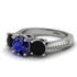 Three Stones Sapphire Braches Ring - Donna No. 45 image 3