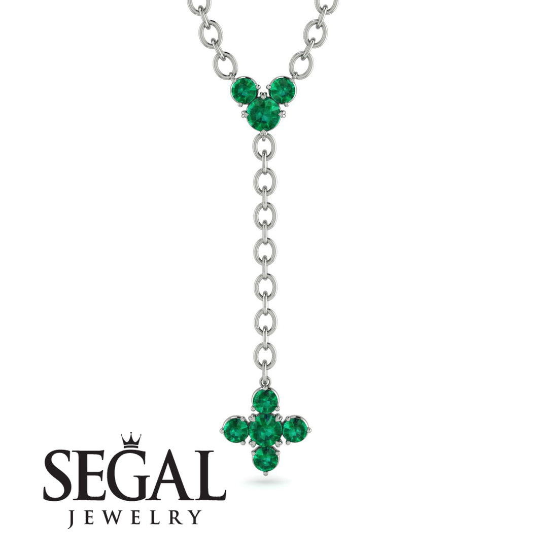 Tie Emerald Necklace Compass - Julissa No. 6