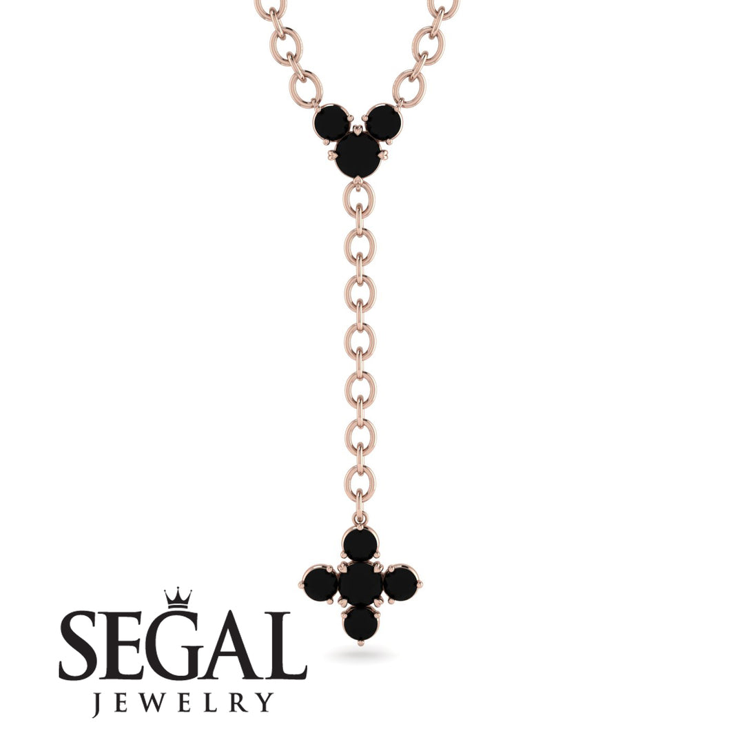 Tie Black Diamond Necklace Compass - Julissa No. 8