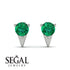 Triangle Emerald Earrings - Aisha No. 6