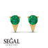 Triangle Emerald Earrings - Aisha No. 4