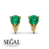 Triangle Emerald Earrings - Aisha No. 4