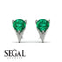 Triangle Emerald Earrings - Aisha No. 6