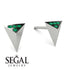Triangle Emerald Earrings - Livia No. 6