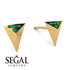 Triangle Emerald Earrings - Livia No. 4