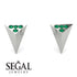 Triangle Emerald Earrings - Livia No. 6