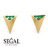 Triangle Emerald Earrings - Livia No. 4