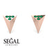 Triangle Emerald Earrings - Livia No. 5