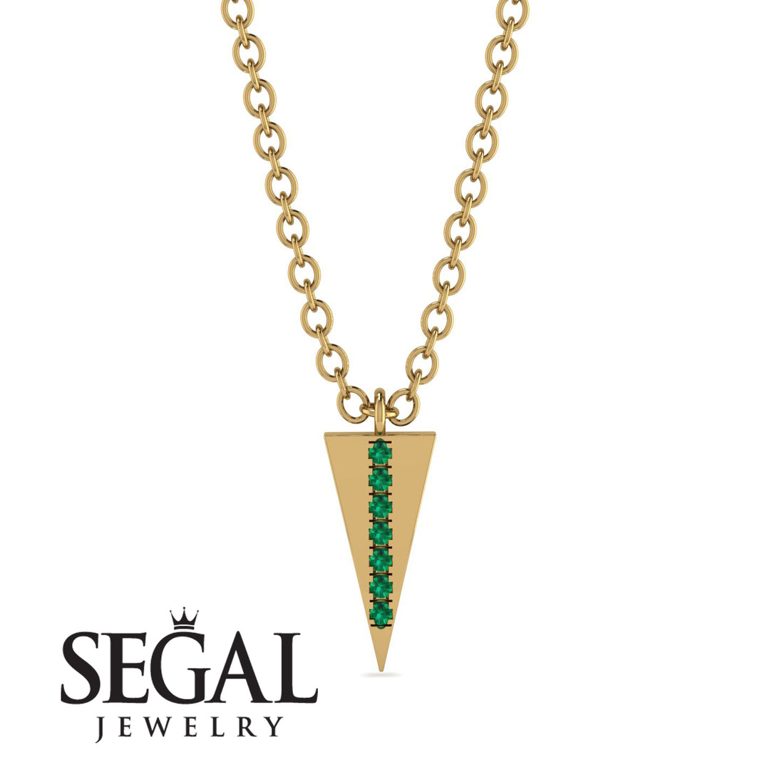 Triangle Emerald Necklace - Brynn No. 4