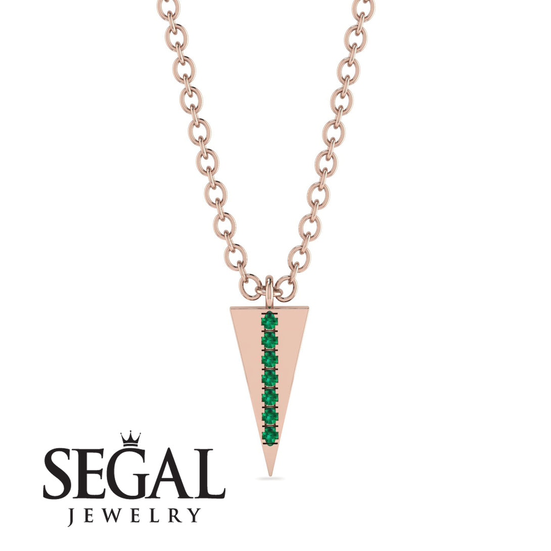 Triangle Emerald Necklace - Brynn No. 5