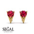 Triangle Ruby Earrings - Aisha No. 10