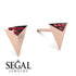 Triangle Ruby Earrings - Livia No. 11