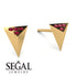 Triangle Ruby Earrings - Livia No. 10