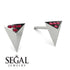 Triangle Ruby Earrings - Livia No. 12
