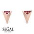 Triangle Ruby Earrings - Livia No. 11